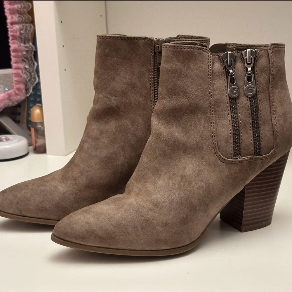Guess Brown Ankle Boots with Suede Finish - Picture 3 of 6
